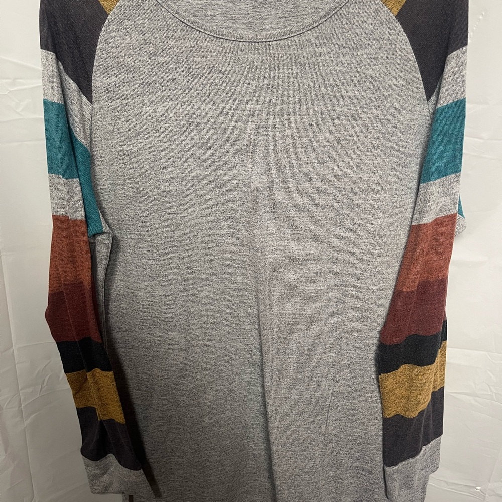 Harhay XL Striped Long Sleeve sweatshirt tunic